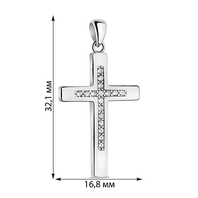 Серебряный крестик с фианитами (арт. 7503/4020/3)