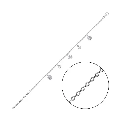 Срібний браслет з фіанітами  (арт. 7509/4013)