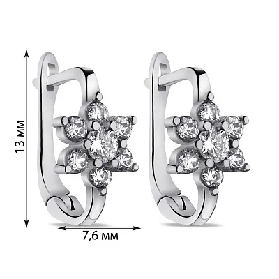 Срібні сережки з фіанітами (арт. 7502/9462)