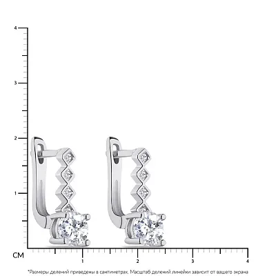 Серьги серебряные с фианитами (арт. 7502/4774)