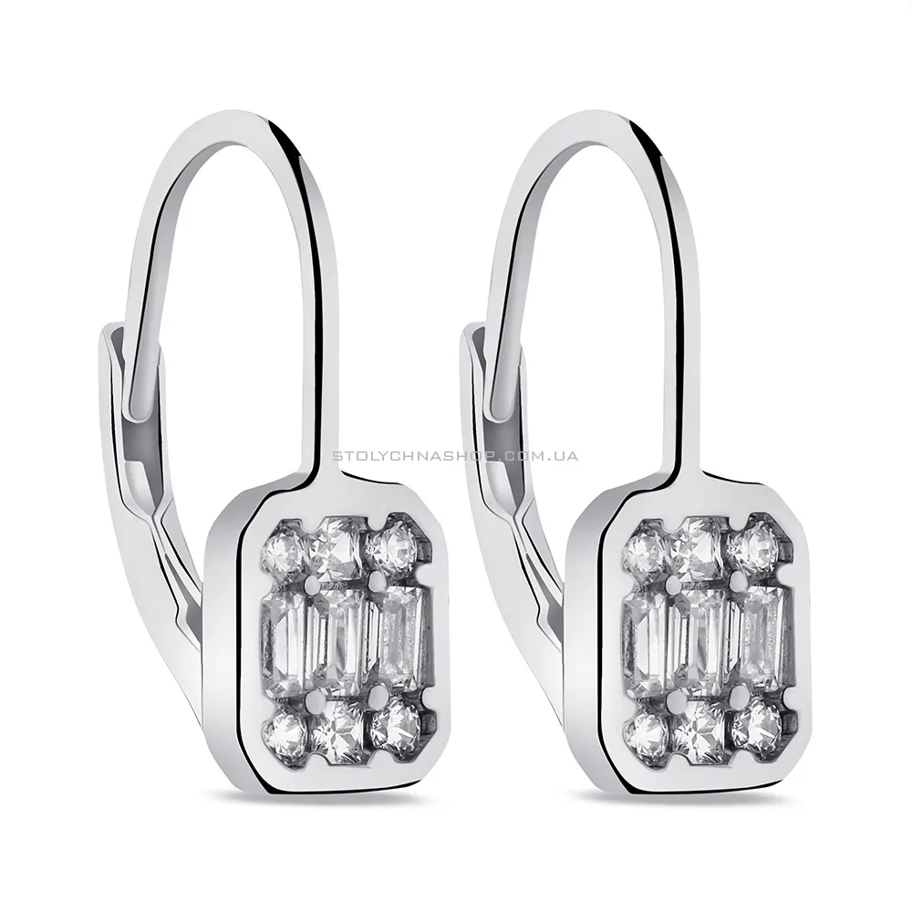 Сережки зі срібла з фіанітами (арт. 7502/4954) - цена