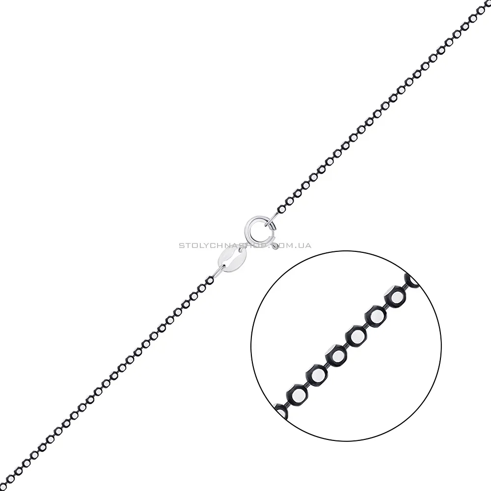 Цепочка из серебра плетения Гольф с черным родированием (арт. 0300702чр)