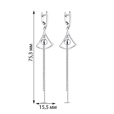 Серебряные серьги-подвески (арт. 7502/9020)
