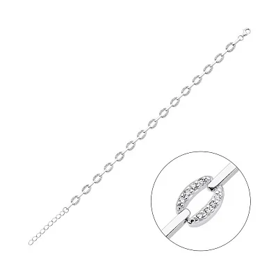 Срібний браслет з фіанітами  (арт. 7509/1005Бр)