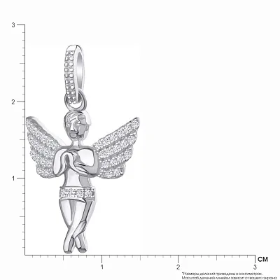 Серебряная подвеска «Ангел» с фианитами (арт. 7503/2962)