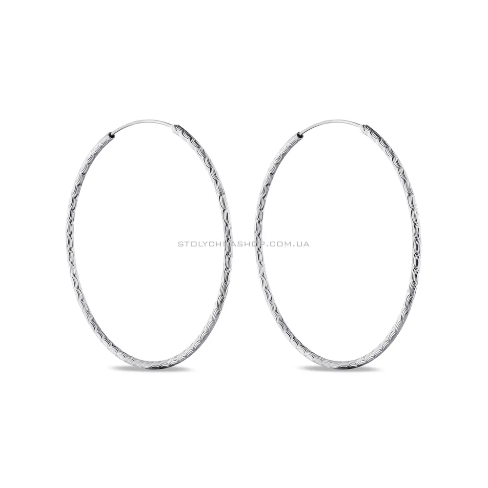 Срібні сережки-кільця (арт. 7502/4371/55) - цена