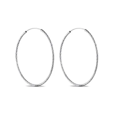 Срібні сережки-кільця (арт. 7502/4371/55)