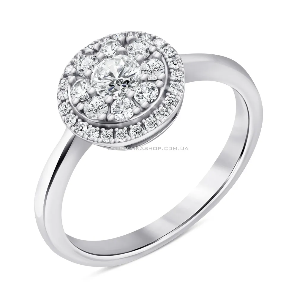 Серебряное кольцо с фианитами (арт. 7501/6768) - цена