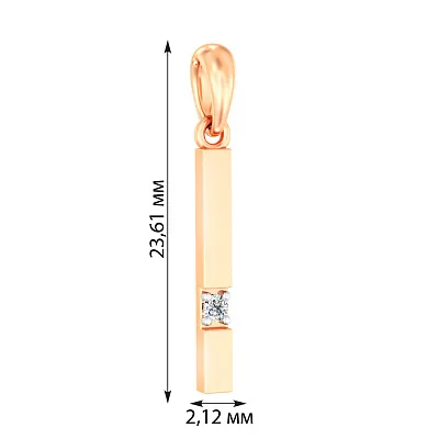 Золота підвіска з фіанітом (арт. 441074)