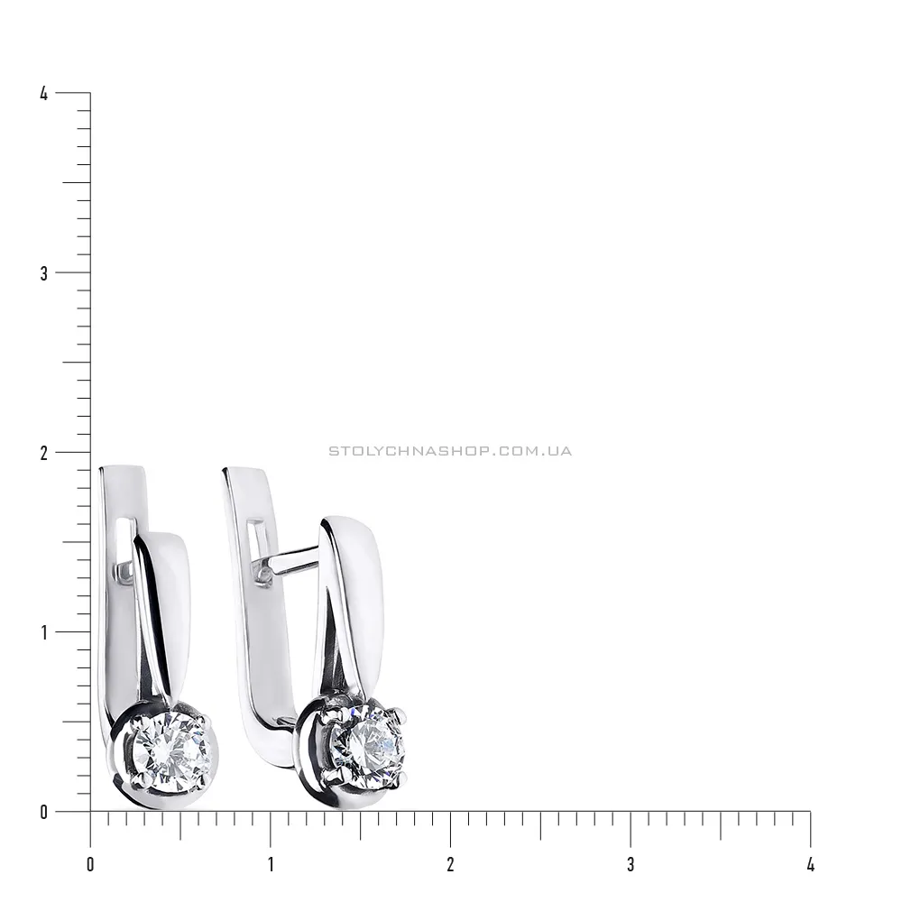 Срібні сережки з фіанітами (арт. 7902/21033)