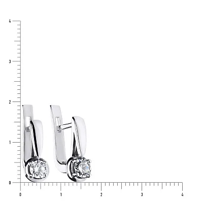 Срібні сережки з фіанітами (арт. 7902/21033)