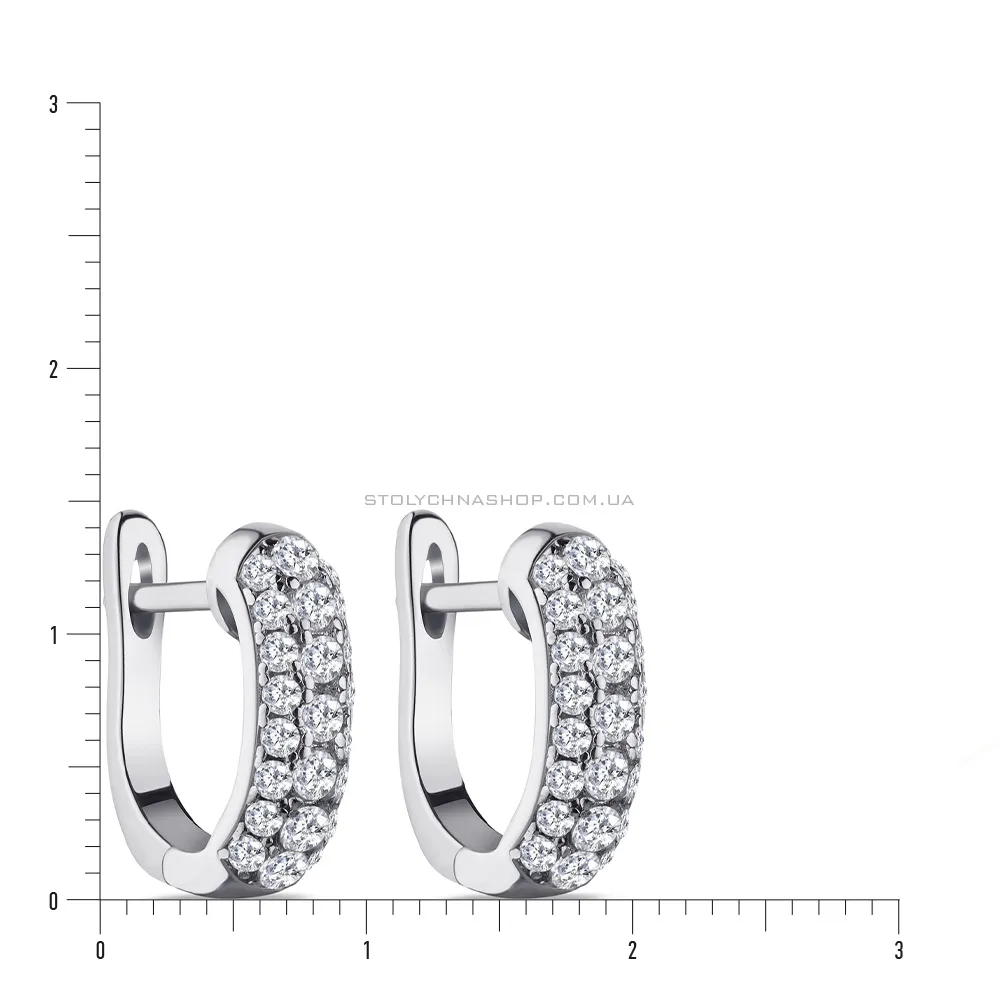 Сережки срібні з фіанітами (арт. 7502/4122)