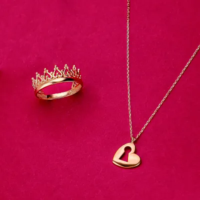 Золотое кольцо «Корона» (арт. 140739)