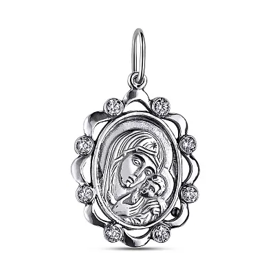 Срібна ладанка Касперівська ікона "Божа Матір" (арт. 7917/3738-ч)