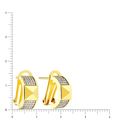 Золотые серьги с фианитами (арт. 104933ж)