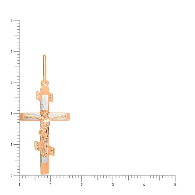 Золотий натільний хрестик з розп'яттям (арт. 521401)