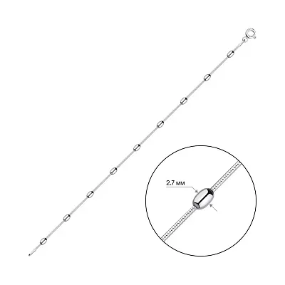 Серебряный браслет без камней (арт. 7509/4255)
