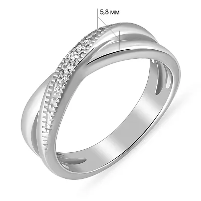 Серебряное кольцо с белыми фианитами (арт. 7501/4851)