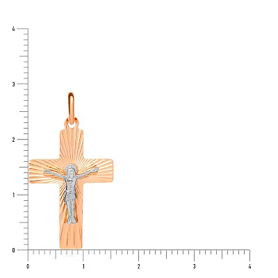 Нательный крестик с распятием из золота (арт. 511113н)
