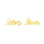Золотые серьги пусеты «Love»  (арт. 110587ж)