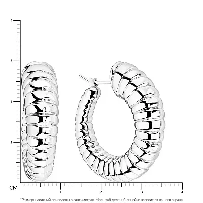 Сережки-кольца Francelli из белого золота (арт. 105508/30б)