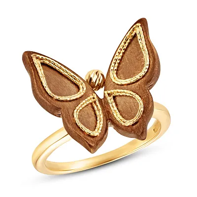 Золотое кольцо Francelli «Бабочка» (арт. 154590жкр)