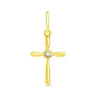 Золотая подвеска-крестик с фианитом (арт. 440457ж)