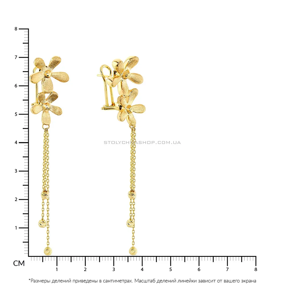Сережки Francelli з жовтого золота (арт. 108036ж) - 3 - цена