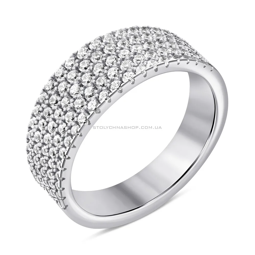 Серебряное кольцо с фианитами (арт. 7501/6765) - цена