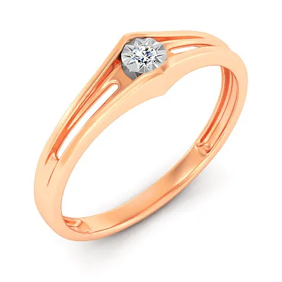 Золотое кольцо с бриллиантом (арт. К011426005)