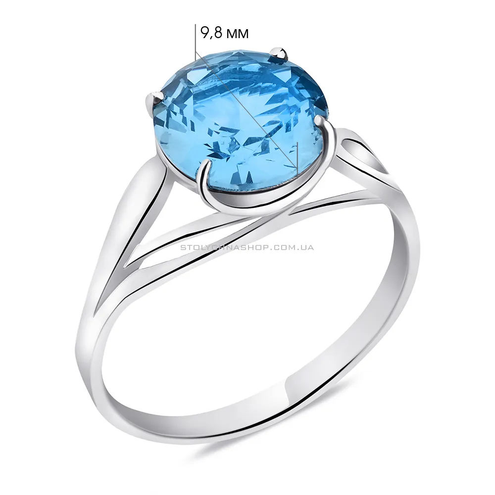 Серебряное кольцо с топазом (арт. 7501/603Плкп) - 2 - цена