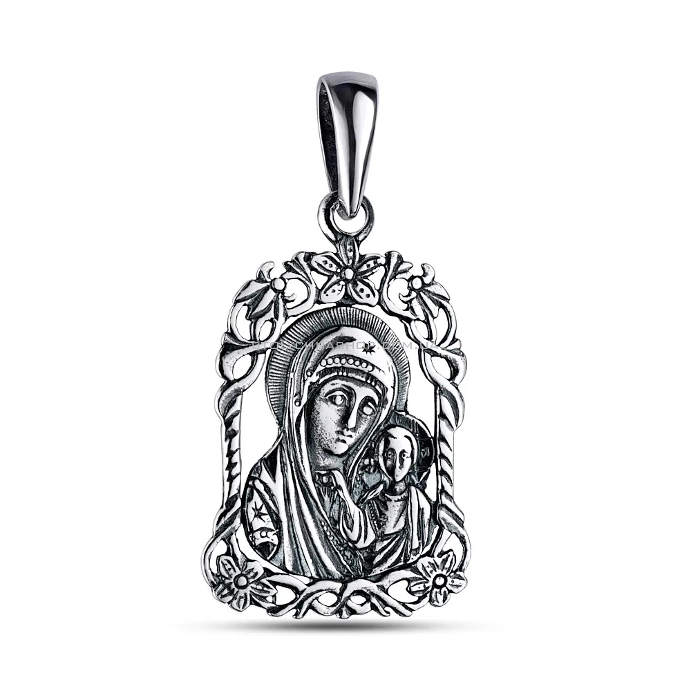 Срібна ладанка іконка Божа Матір «Казанська» (арт. 7917/3643-ч)