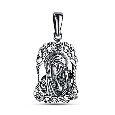 Срібна ладанка іконка Божа Матір «Казанська» (арт. 7917/3643-ч)