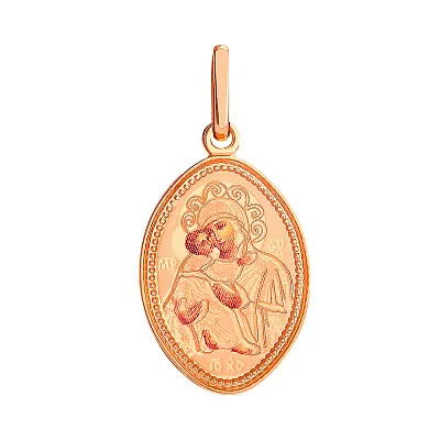Золота ладанка іконка Божа Матір «Володимирська» (арт. 421135В)