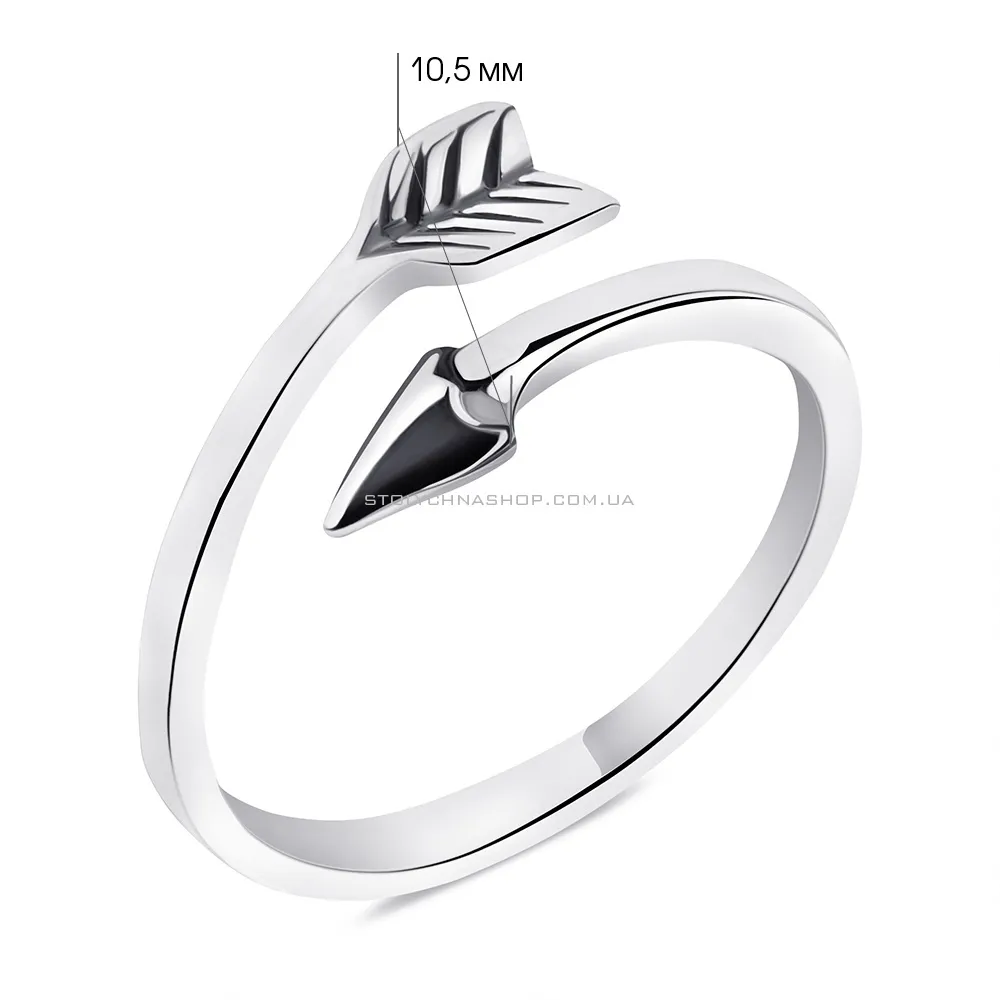 Безразмерное кольцо из серебра Стрела (арт. 7901/6333) - 2 - цена