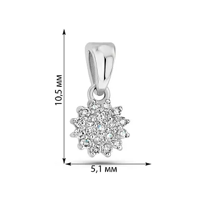 Кулон з білого золота з діамантами (арт. 3109883202)