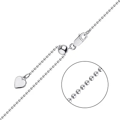 Срібний ланцюжок з регульованою довжиною плетіння Гольф (арт. 0300703з)