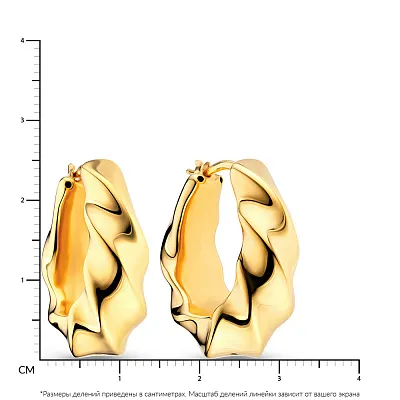 Сережки кільця Francelli з жовтого золота (арт. е105947/25ж)