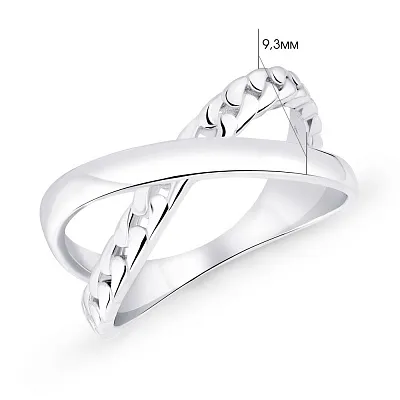 Двойное кольцо из серебра Trendy Style (арт. 7501/5704)