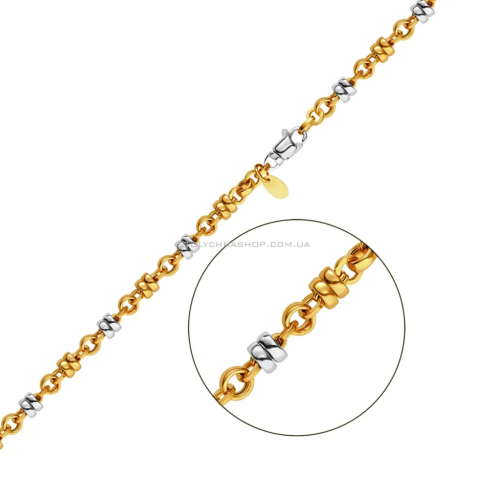 Золотий ланцюжок з декоративним плетінням (арт. 350913ж) - цена