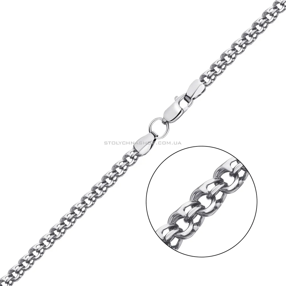 Ланцюжок зі срібла плетіння Бісмарк круглий (арт. 7908/5101/13) - цена
