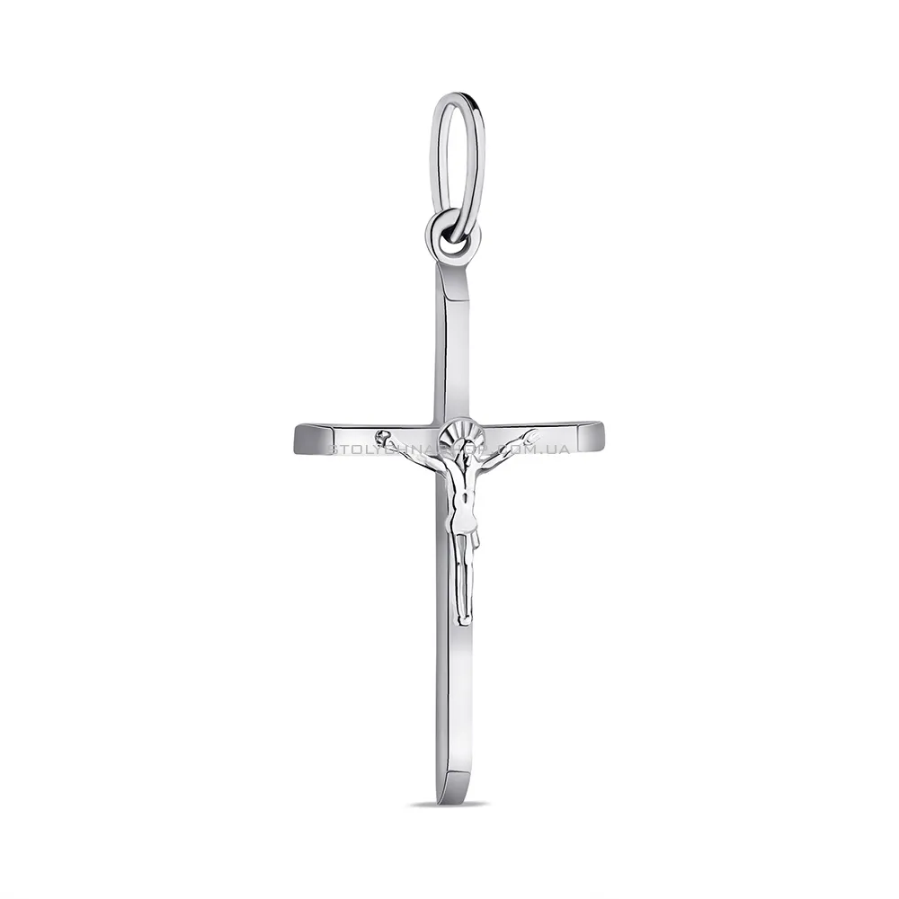 Срібний хрестик з розп'яттям (арт. 7504/2-0079.0.2)