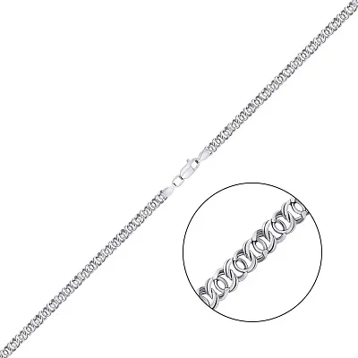 Срібний ланцюжок плетіння Арабський бісмарк (арт. 03013327ч)