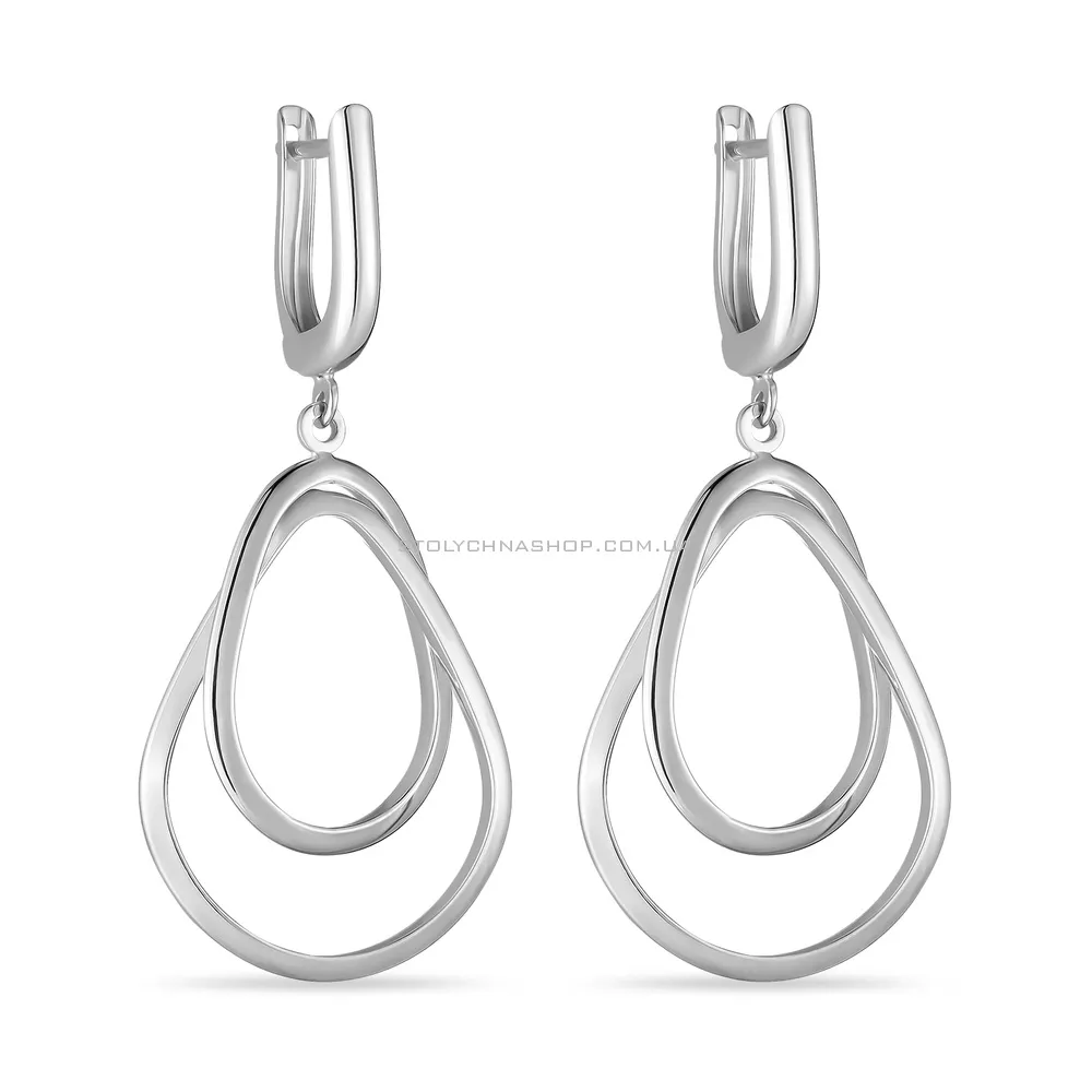 Срібні сережки-підвіски (арт. 7502/3860) - цена