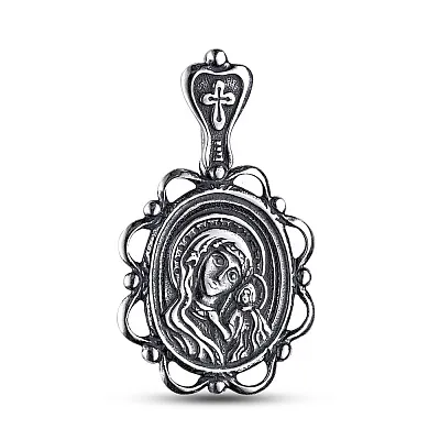 Срібна ладанка іконка Божа Матір «Казанська» (арт. 7917/3114-ч)