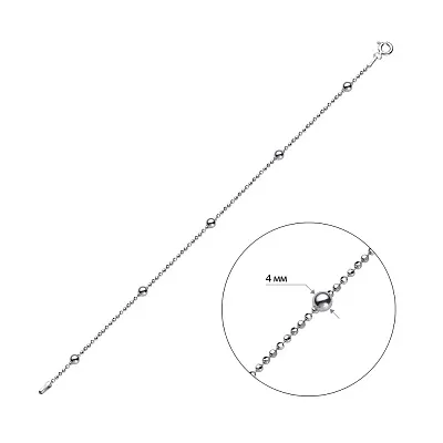 Срібний ланцюговий браслет на руку плетіння Гольф (арт. 7509/1643)