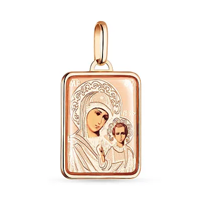 Золота ладанка «Матір Божа Казанська» (арт. 421117К)