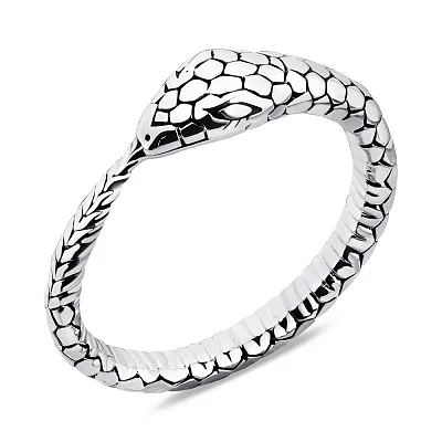 Серебряное кольцо Змея с чернением  (арт. 7901/6314)