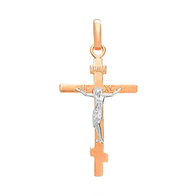 Крестик из красного золота «Господня благодать» (арт. 501481)