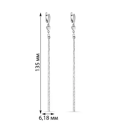 Сережки-підвіски зі срібла (арт. 7502/3895)